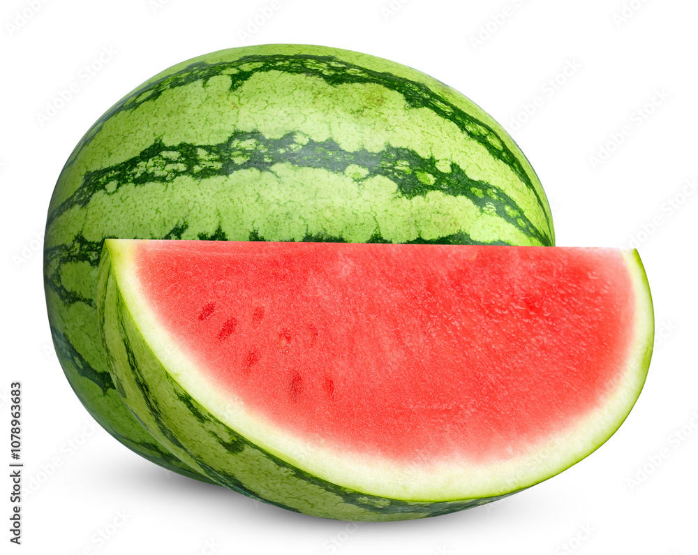 Watermelon isolated on white with clipping path Watermelon isolated on white with clipping path
