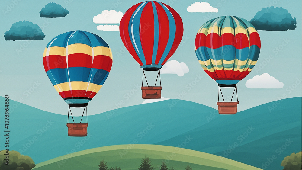 Obraz premium Heißluftballons