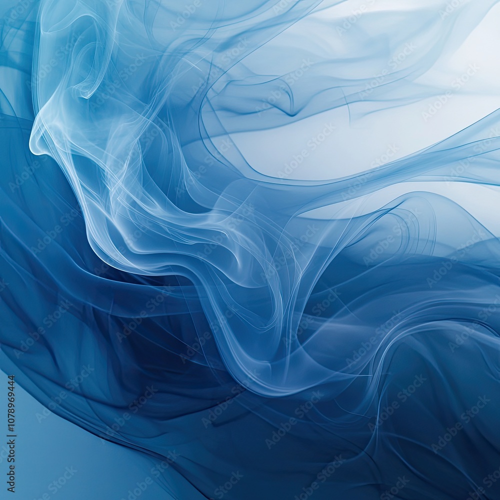An abstract composition of flowing blue smoke, creating a serene and calming atmosphere for artistic visuals. An abstract composition of flowing blue smoke, creating a serene and calming atmosphere for artistic visuals.