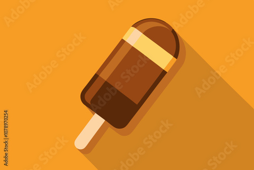 Delicious chocolate ice cream stick vector art illustration  photo