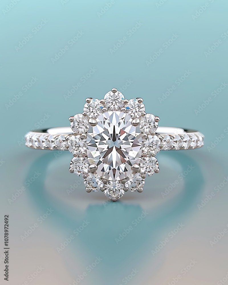 a close up of a diamond ring with a diamond center a close up of a diamond ring with a diamond center
