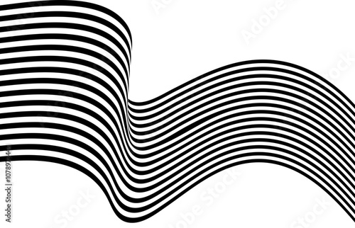 black and white wave background vector element