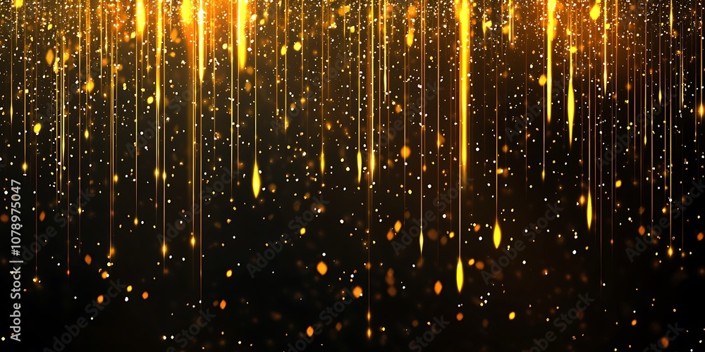 Naklejka premium a close up of a gold glitter background with a black background
