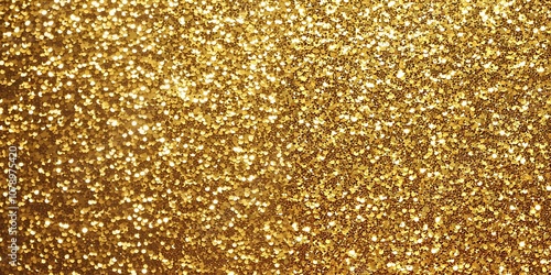 a close up of a gold glitter background with a black background