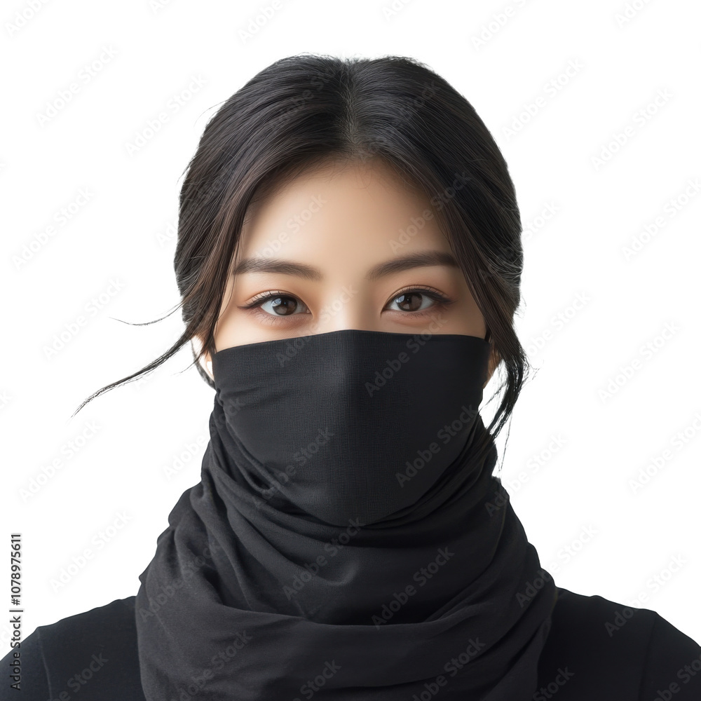 A captivating portrait of a woman with a mask, showcasing her expressive eyes and an air of mystery, embodying contemporary style and urban lifestyle aesthetics. A captivating portrait of a woman with a mask, showcasing her expressive eyes and an air of mystery, embodying contemporary style and urban lifestyle aesthetics.