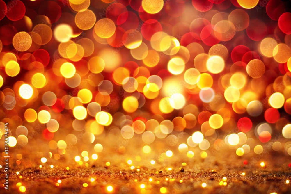 Obraz premium Abstract red background with bokeh; Generative AI