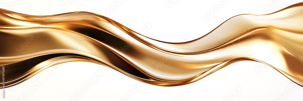 a close up of a gold wave on a white background a close up of a gold wave on a white background