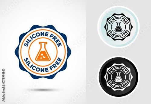 Silicone free icon design illustration, Best Silicone free sign, symbol
