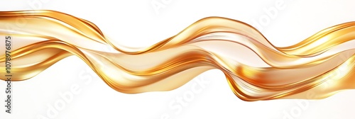 a close up of a gold wave on a white background