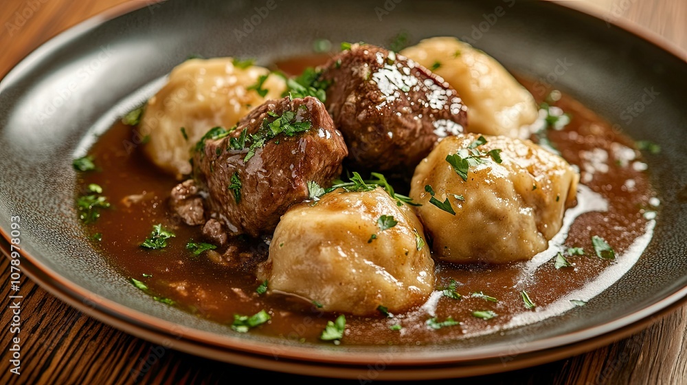 Savory Meatballs with Dumplings and Gravy Savory Meatballs with Dumplings and Gravy