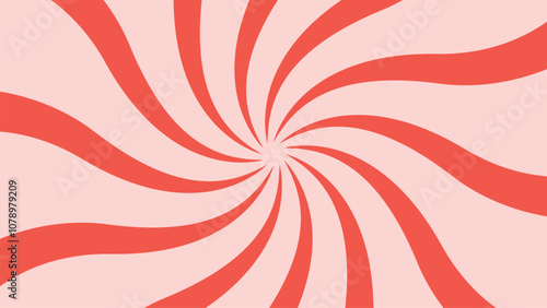 Candy color sunburst background. Red sunbeams design wallpaper. Spinning lines for template, banner, poster, flyer.