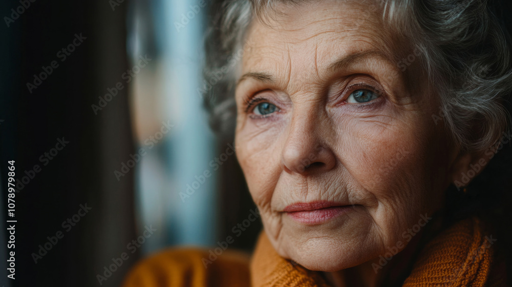 Intimate portrait of graceful, thoughtful older woman Intimate portrait of graceful, thoughtful older woman