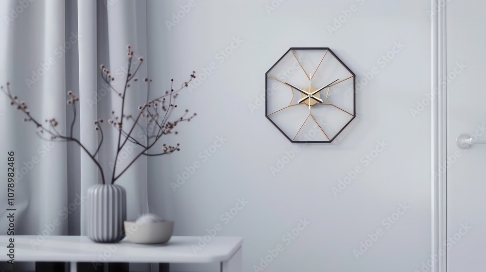 Bronze flower-shaped clock with sculpted metal petals, bold wall decor mixing art and function.