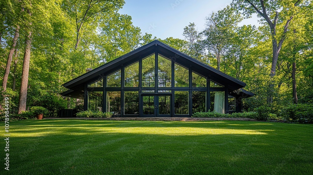 Modern Architectural Home in Lush Green Setting Modern Architectural Home in Lush Green Setting
