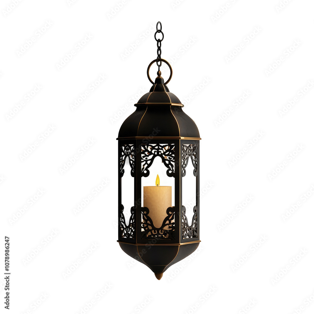 Elegant Black Decorative Lantern with Intricate Design, Featuring a Soft Glowing Candle Inside, Perfect for Ambient Lighting in Home Décor and Special Events Elegant Black Decorative Lantern with Intricate Design, Featuring a Soft Glowing Candle Inside, Perfect for Ambient Lighting in Home Décor and Special Events