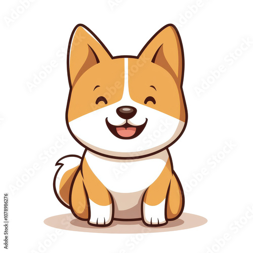 Adorable cute dog clipart illustration with transparent background for creative projects