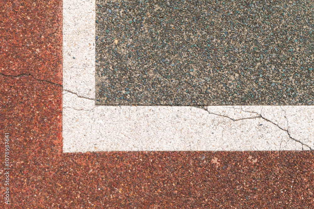 Fototapeta premium Close-up view of the white line on the tennis court