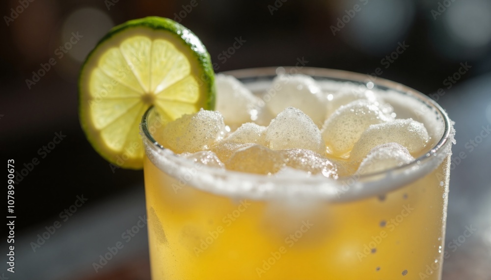 Refreshing Mai Tai cocktail with lime garnish for tropical party designs, summer event promotions, and beverage menu illustrations Refreshing Mai Tai cocktail with lime garnish for tropical party designs, summer event promotions, and beverage menu illustrations