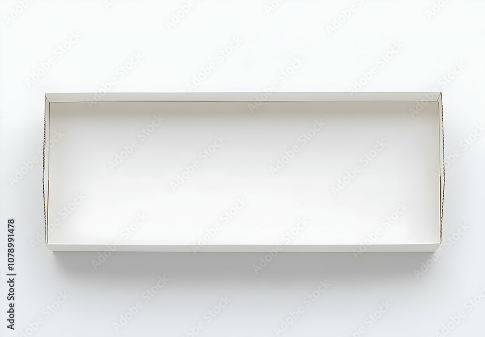 Fototapeta premium Empty white cardboard box on white background.