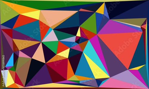 Vibrant Polygon Background Collection: Abstract Geometric Patterns in Bold and Pastel Hues