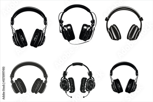 Headphone Silhouette Bundle Set