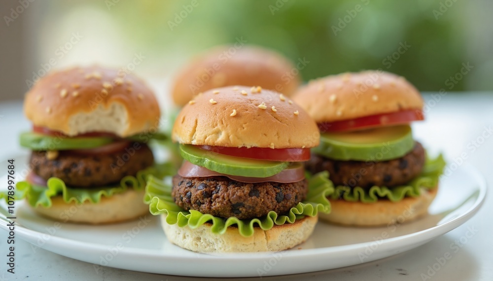 Mini black bean burgers for healthy appetizers, party food, vegetarian menu ideas, food blog recipes, and catering presentations Mini black bean burgers for healthy appetizers, party food, vegetarian menu ideas, food blog recipes, and catering presentations