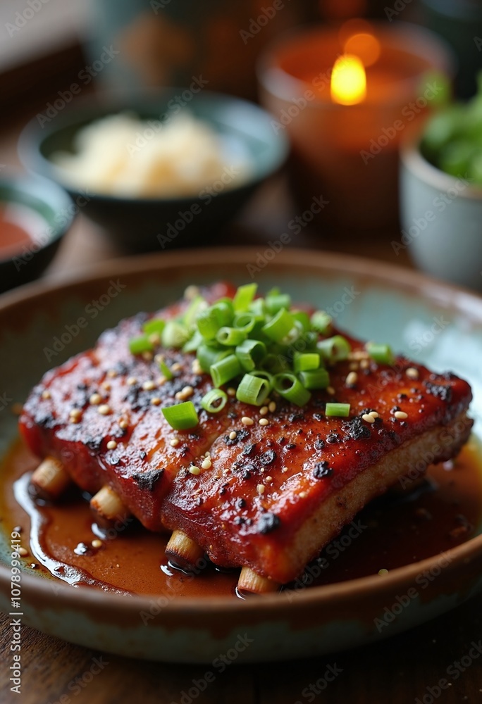 Grilled Pork Belly with Scallions: Mouthwatering Food Photography for Cookbooks, Menus, Food Blogs, Restaurant Websites, and Culinary Marketing Grilled Pork Belly with Scallions: Mouthwatering Food Photography for Cookbooks, Menus, Food Blogs, Restaurant Websites, and Culinary Marketing