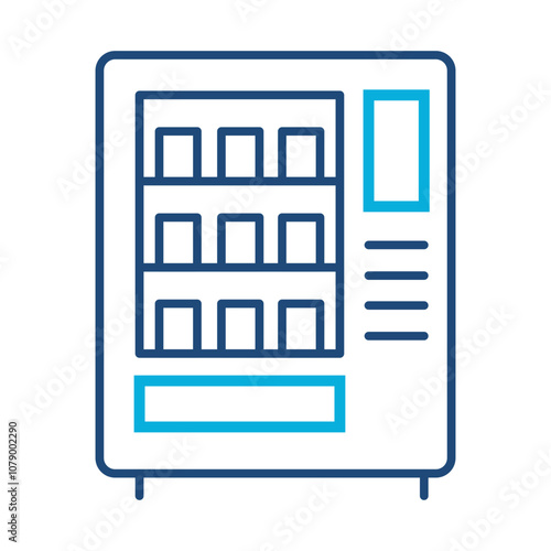 Vending Machine Icon – Snack and Beverage Dispenser, Representing Convenience, Refreshments, and Office Snacks