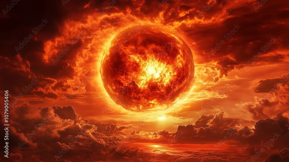 太陽と夕日 太陽と夕日