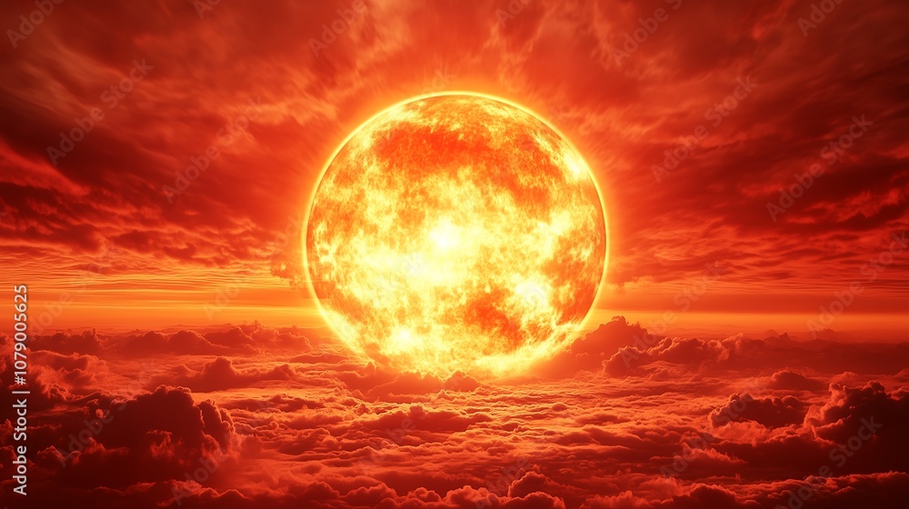 太陽と夕日 太陽と夕日