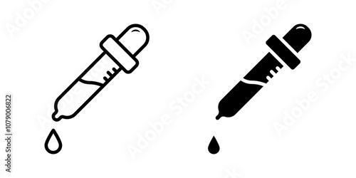 Dropper icon set. Pipette sign. for mobile concept and web design. vector illustration on white background