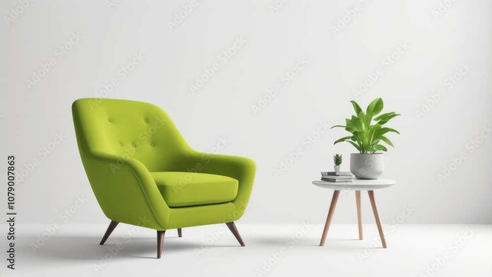 Fototapeta premium green lime chair