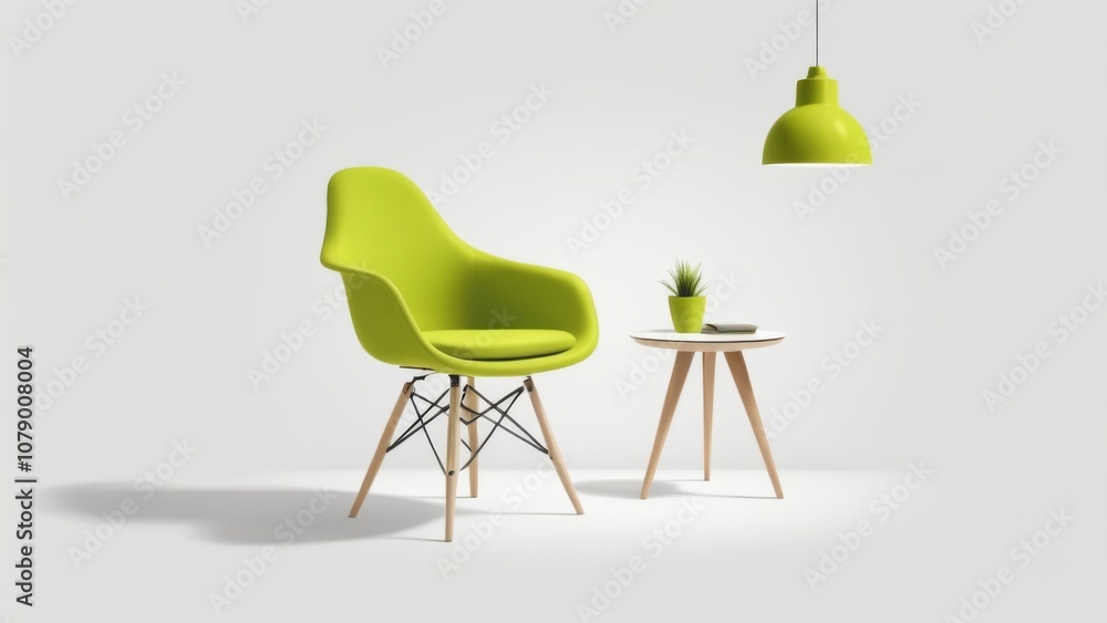 Fototapeta premium green lime chair