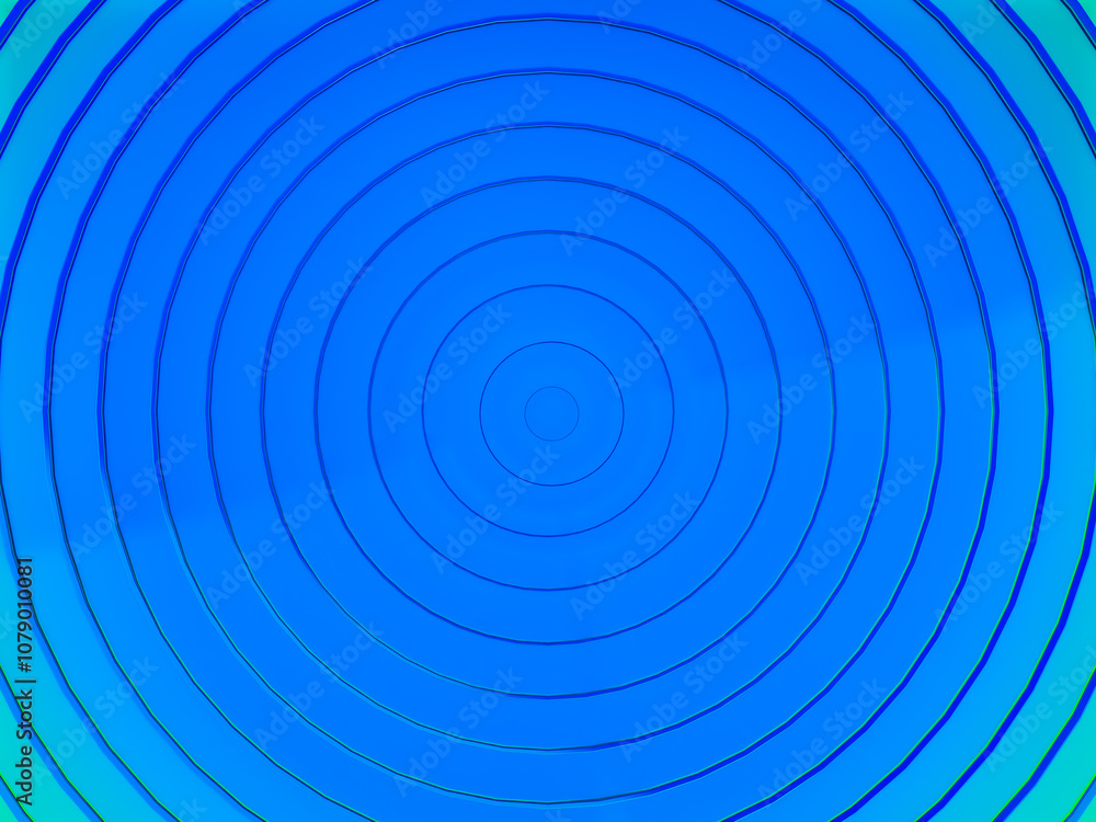 Fototapeta premium 幻想的な光に照らされた同心円のパイプの3Dイラストレーション