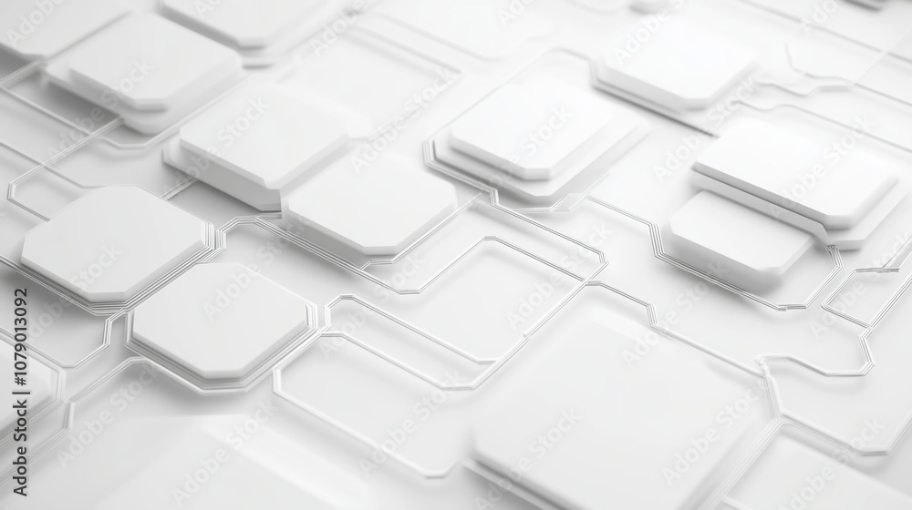 Minimal white background with subtle gray lines forming a digital grid, modern and tech-inspired, low detail, soft lighting