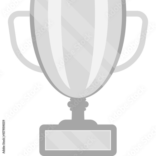 silver trophy icon vector