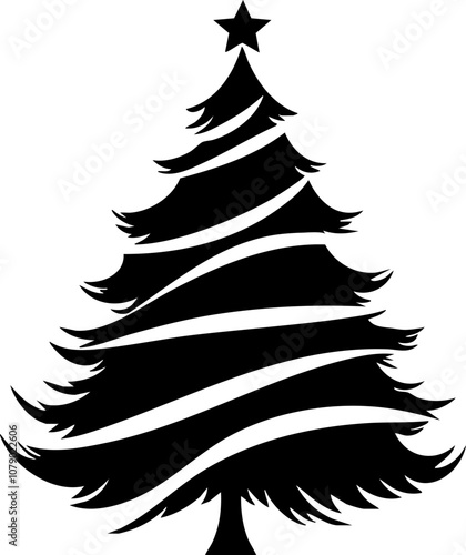 A classic Christmas tree silhouette perfect for holiday decor and festive designs. Its minimalist outline brings timeless Christmas charm to any project.