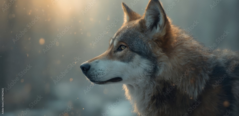 A close up of a wolf in the snow A close up of a wolf in the snow