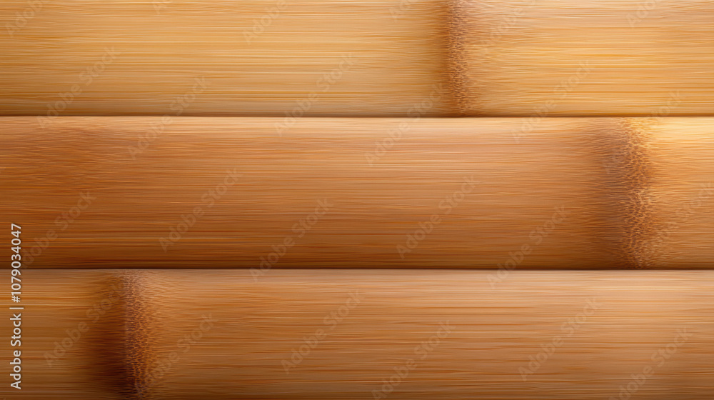Smooth bamboo surface with minimalist design, showcasing natural textures and warm tones. Ideal for backgrounds or eco friendly themes