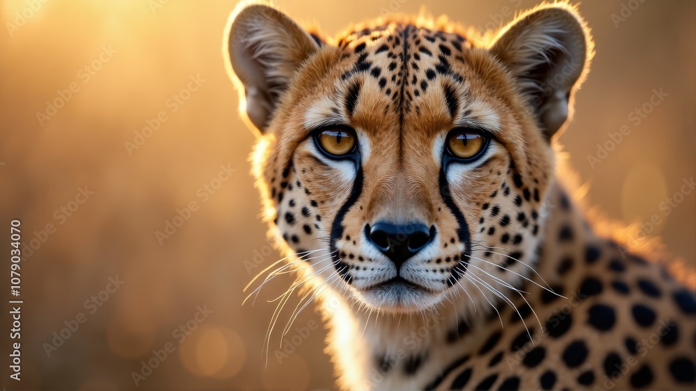 Fototapeta premium A close up of a cheetah staring at the camera