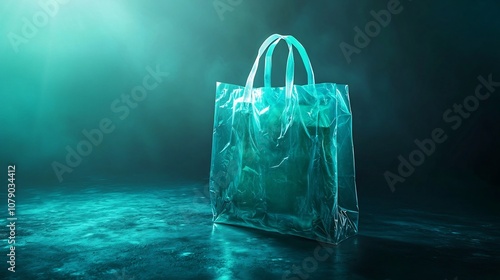 Glowing Biodegradable Shopping Bag Made from Eco Friendly Plastic Alternatives photo