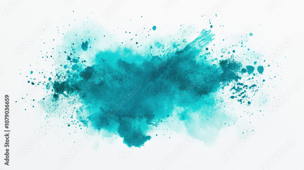vibrant turquoise and teal watercolor splash creates dynamic visual effect, showcasing artistic expression and creativity. blend of colors evokes sense of tranquility and inspiration vibrant turquoise and teal watercolor splash creates dynamic visual effect, showcasing artistic expression and creativity. blend of colors evokes sense of tranquility and inspiration