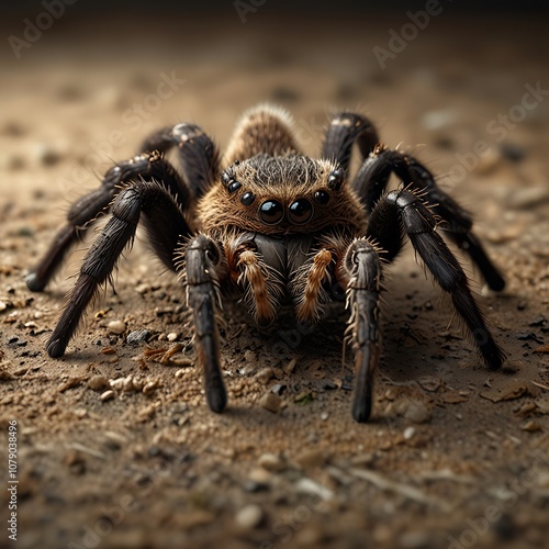 spider on a wall photo