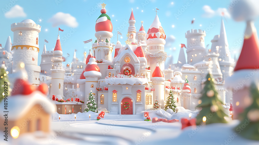 Obraz premium Enchanted Christmas Castle