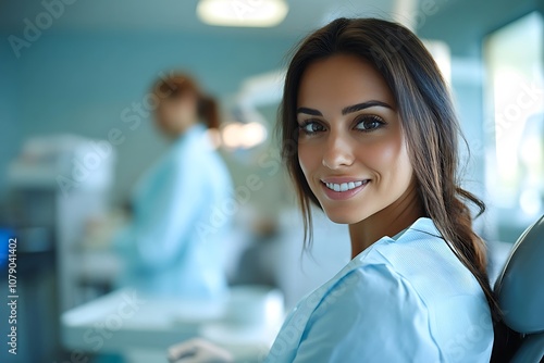 Young Woman Happy With Healthy Smile at Dental Office