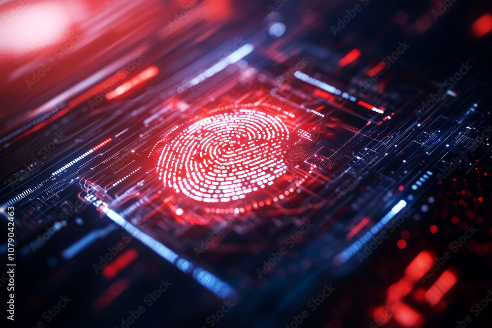 Digital KYC approval dashboard with thumbprint symbol, cyber-themed, identity verification, approved data Digital KYC approval dashboard with thumbprint symbol, cyber-themed, identity verification, approved data