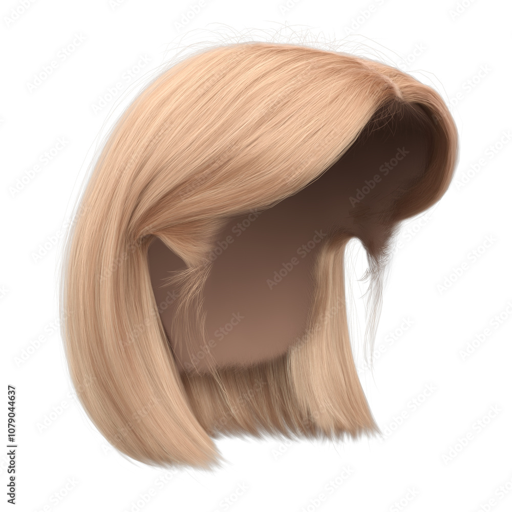 Fototapeta premium 3d render short blonde hair isolated