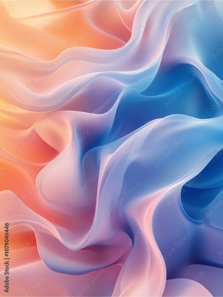 Fototapeta premium Abstract Background with Blue Smoke Wave Design