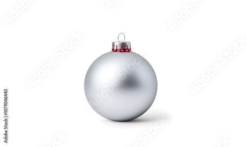 Christmas tree ball with shiny surface isolated on white