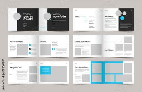 Minimalist Portfolio Brochure, Architecture Portfolio Layout, Portfolio Brochure Layout, A4 Template